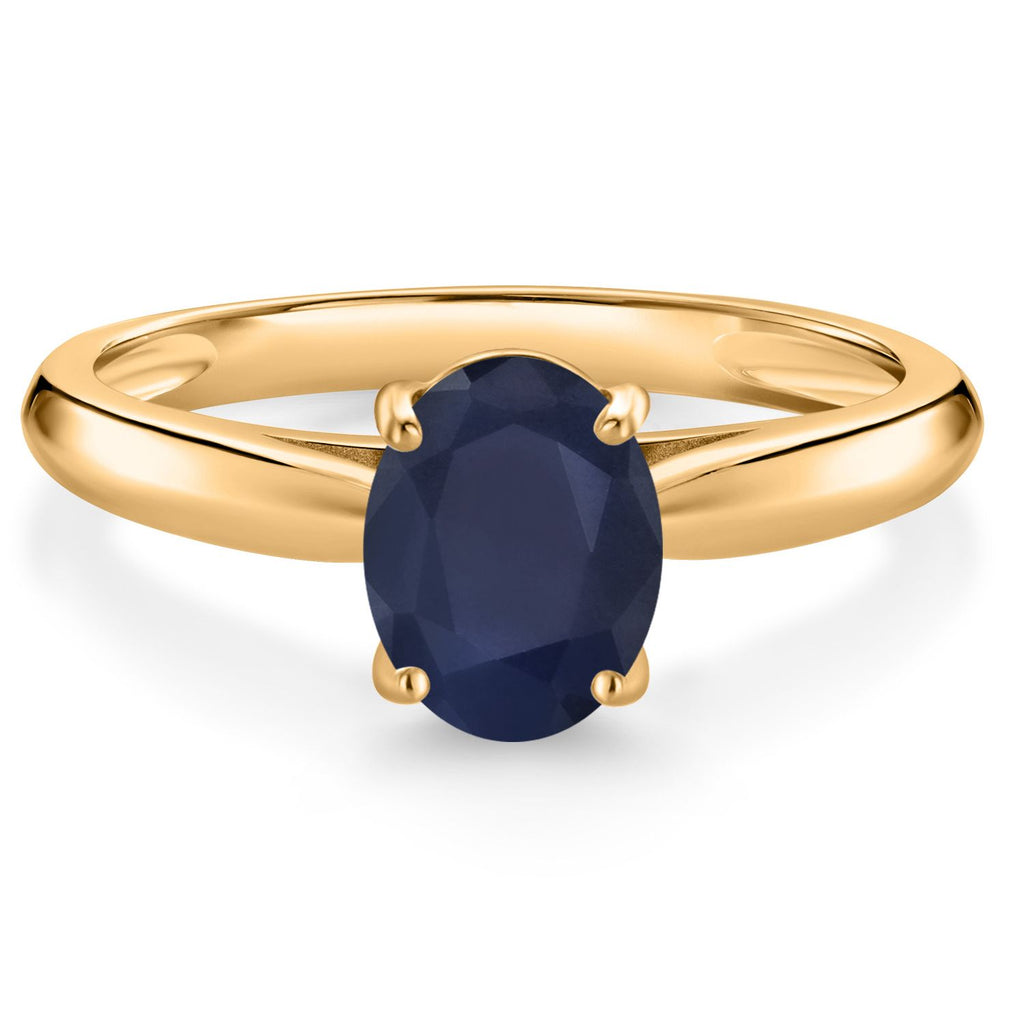 Blue Sapphire - September_9_Ring in 10K Yellow Gold