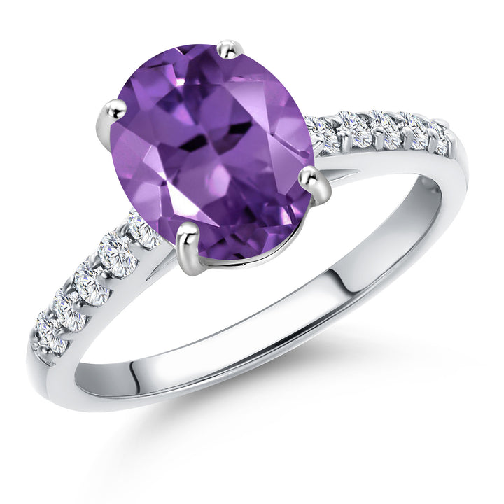 Amethyst - February_5_Ring in 10K White Gold