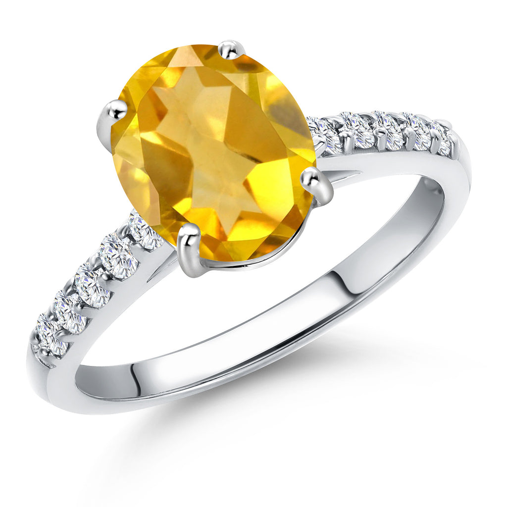 Citrine - November_9_Ring in 10K White Gold