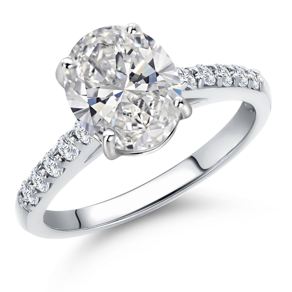 White Lab Grown Diamond - April_7_Ring in 10K White Gold