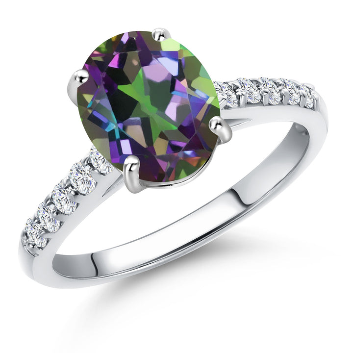 Green Mystic Topaz_5_Ring in 10K White Gold