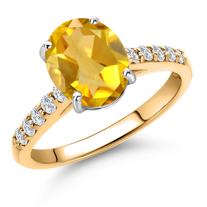 Citrine - November_5_Ring in 10K Two Tone Gold