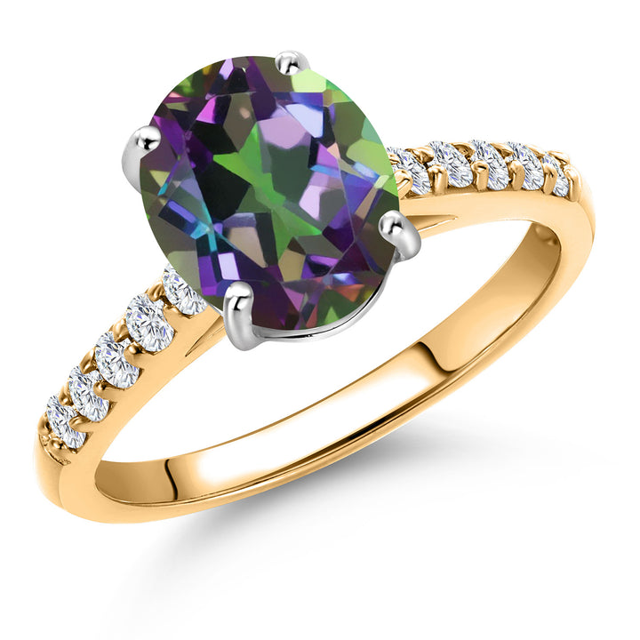 Green Mystic Topaz_5_Ring in 10K Two Tone Gold