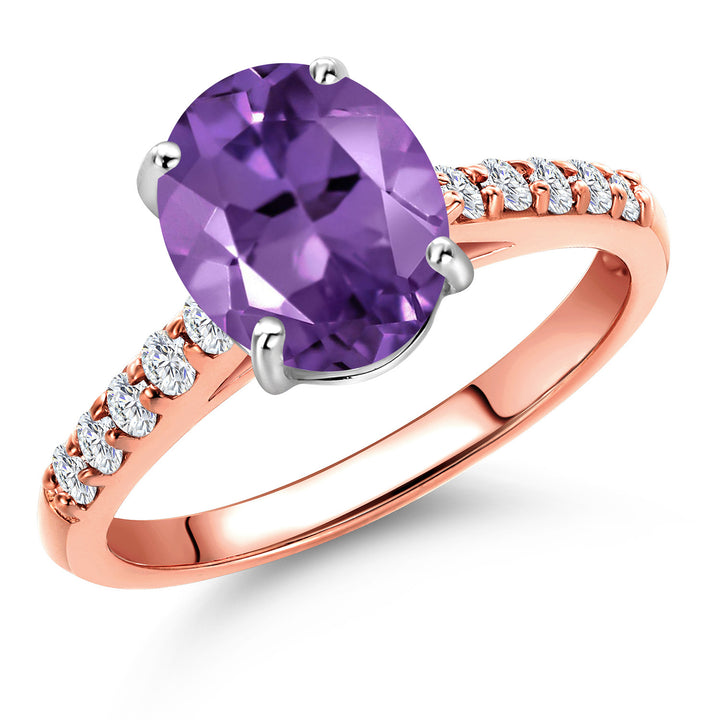 Amethyst - February_5_Ring in 10K Two Tone Gold