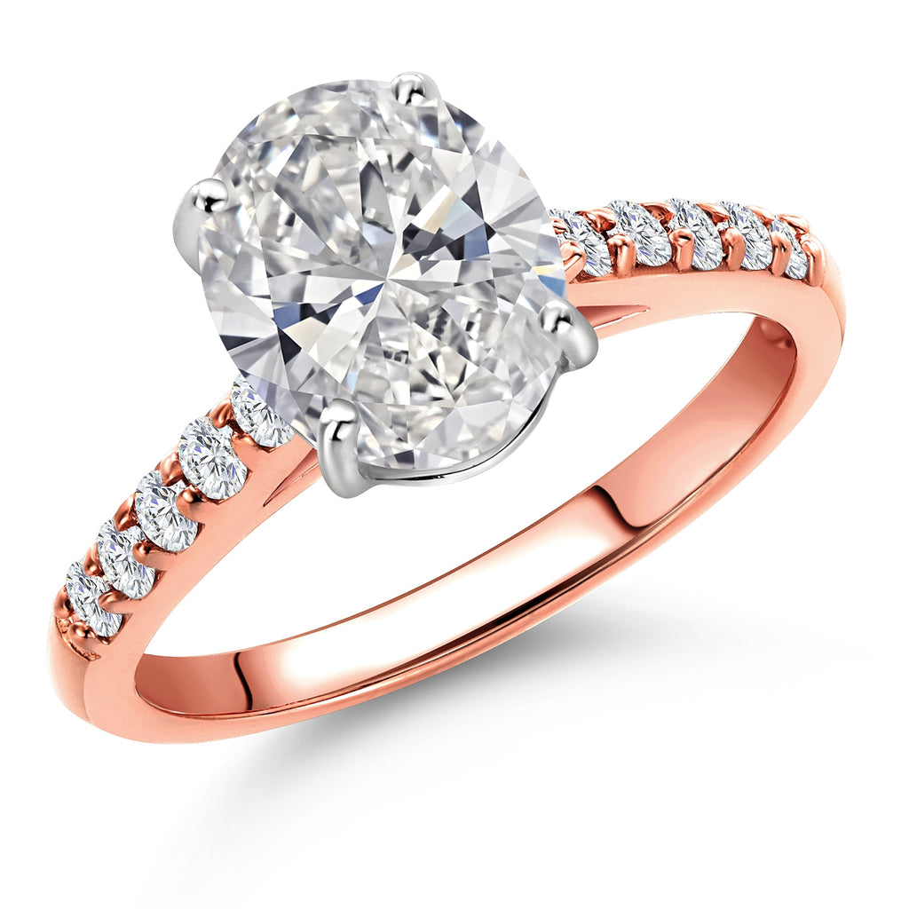 White Lab Grown Diamond - April_9_Ring in 10K Two Tone Gold