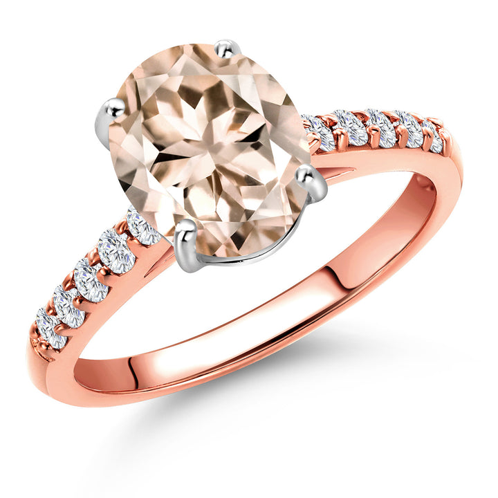 Morganite - October_5_Ring in 10K Two Tone Gold