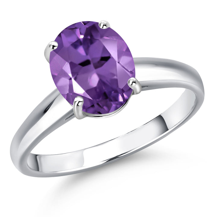 Amethyst - February_5_Ring in 10K White Gold