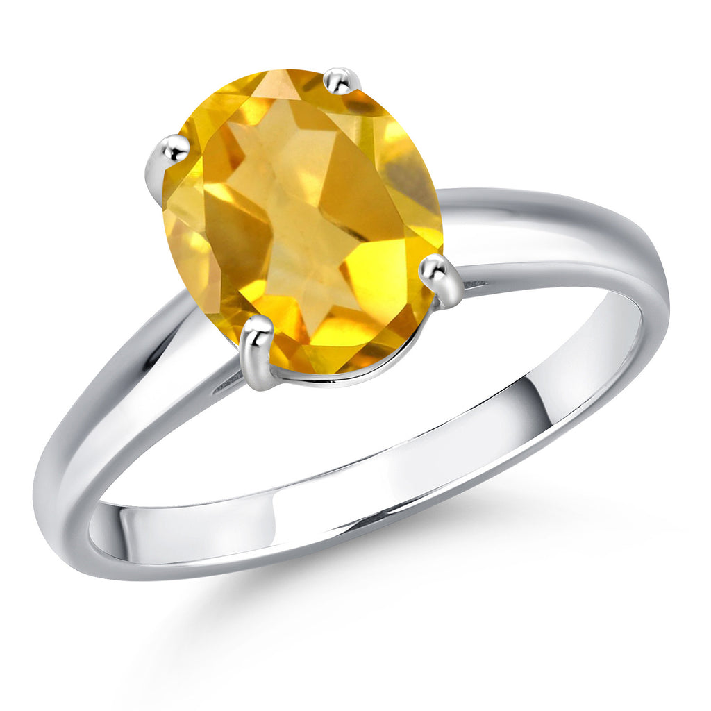 Citrine - November_9_Ring in 10K White Gold