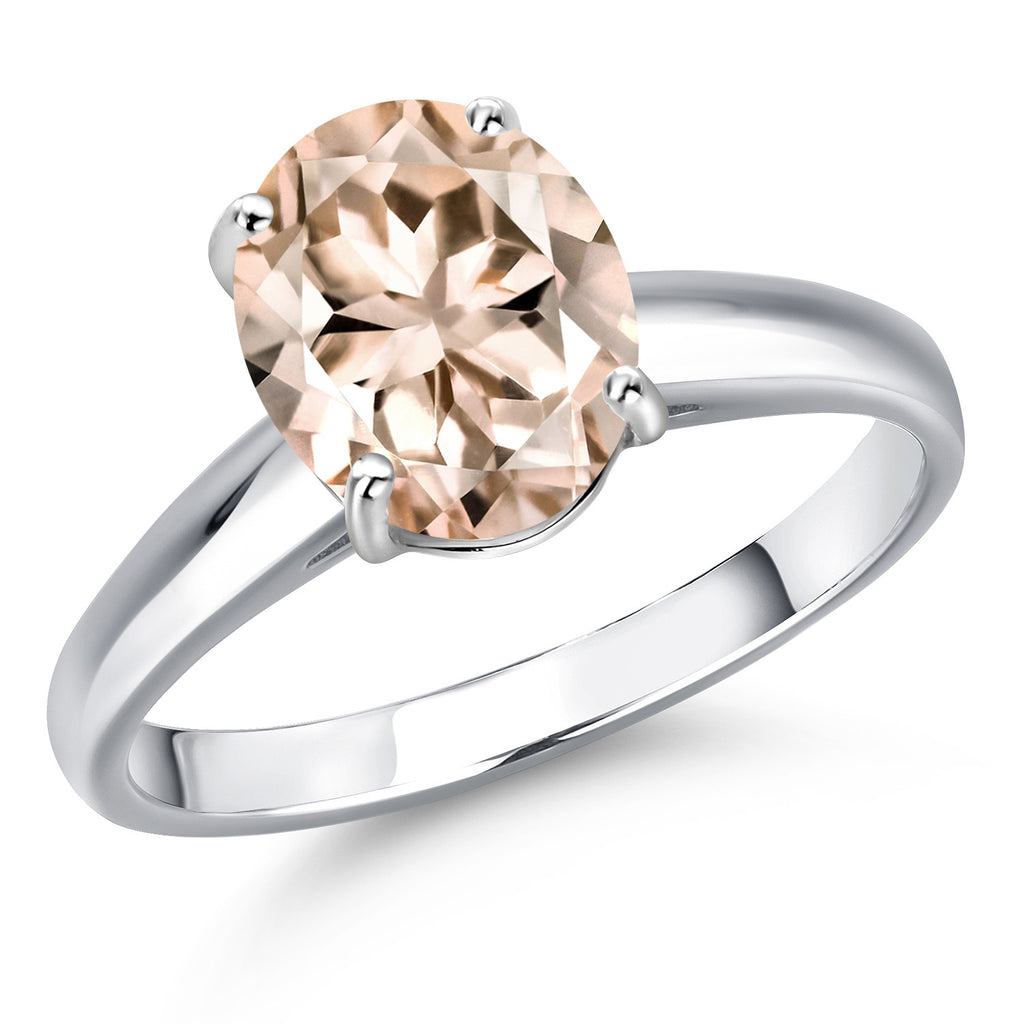 Morganite - October_6_Ring in 10K White Gold