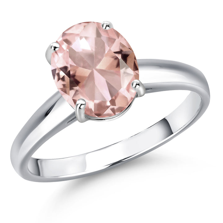 Nano Morganite - October_5_Ring in 10K White Gold
