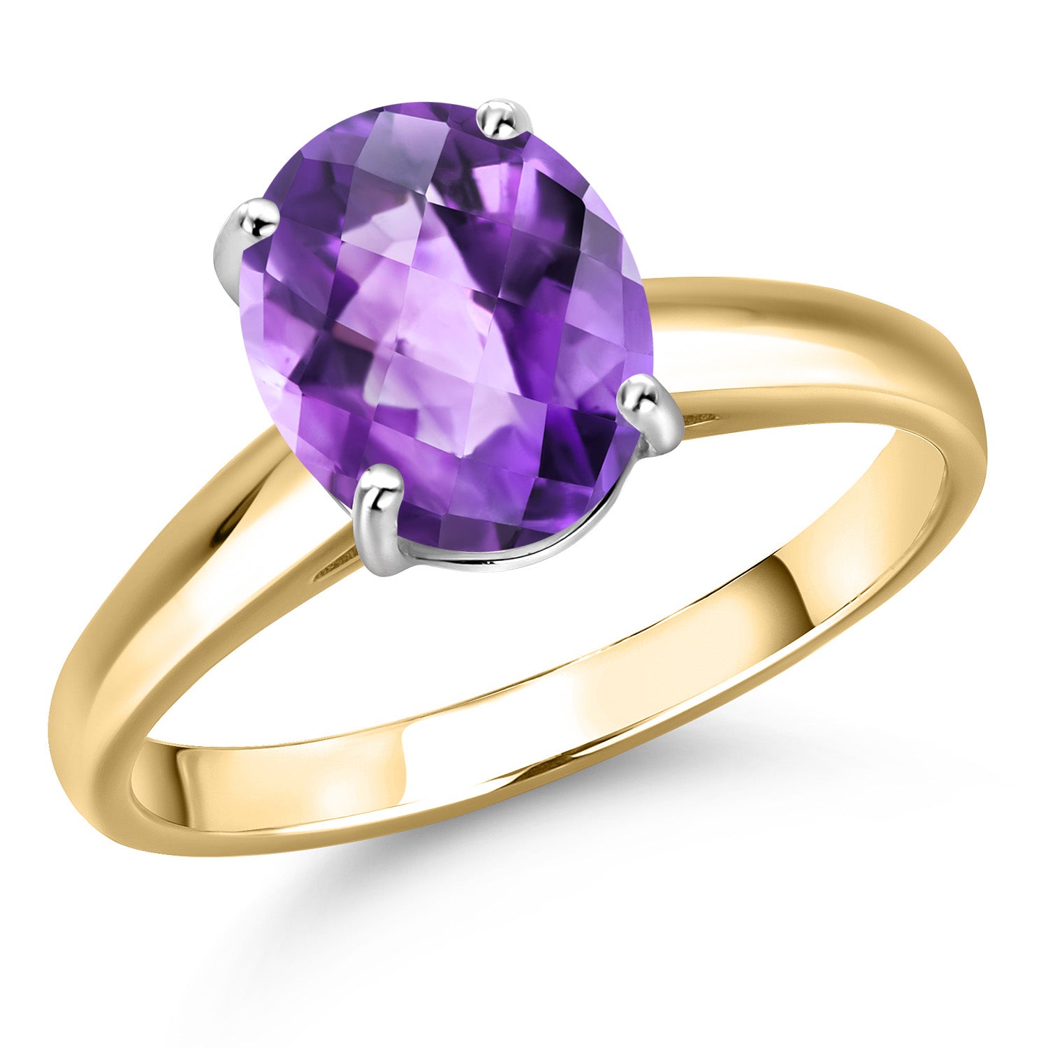 Amethyst_5_Ring in 10K Two Tone Gold