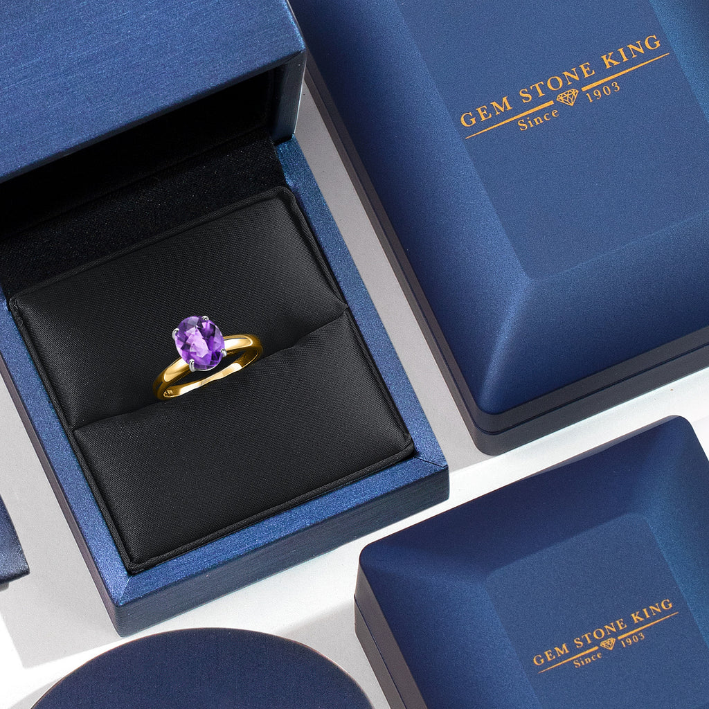 Amethyst_5_Ring in 10K Two Tone Gold