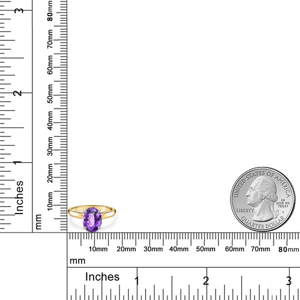 Amethyst_5_Ring in 10K Two Tone Gold