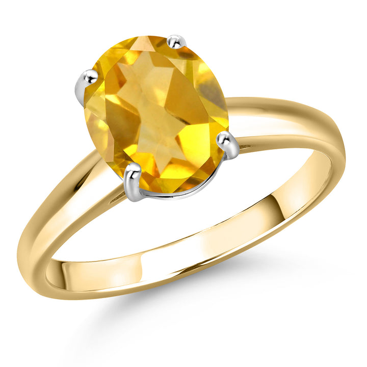 Citrine - November_5_Ring in 10K Two Tone Gold
