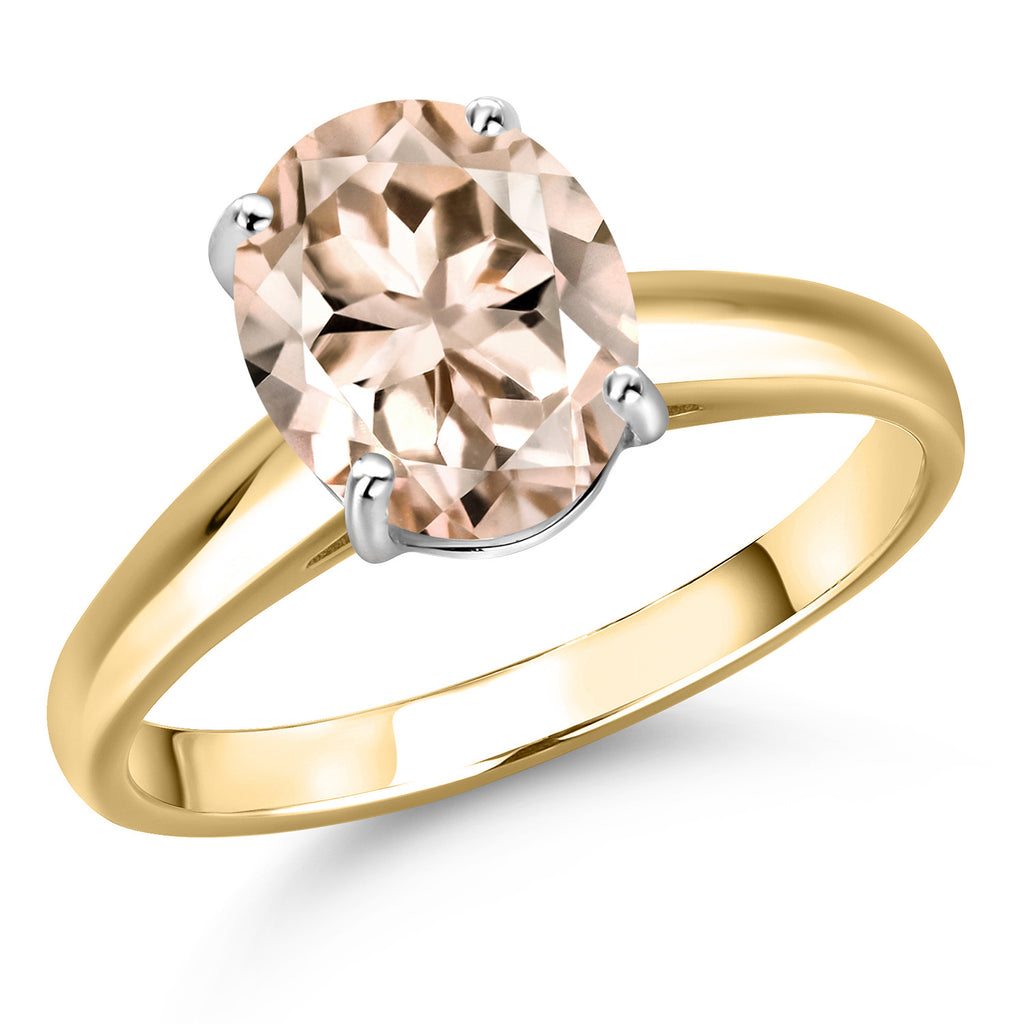 Morganite - October_7_Ring in 10K Two Tone Gold