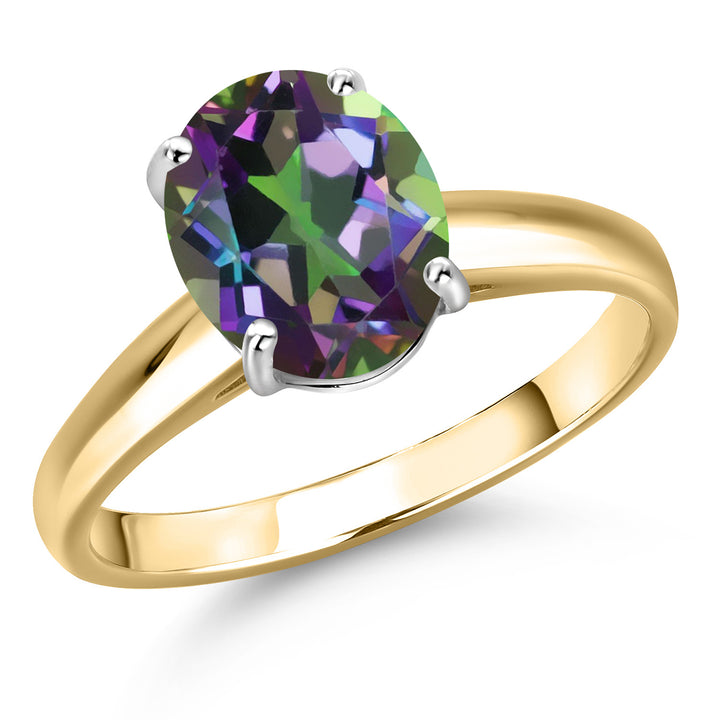 Green Mystic Topaz_5_Ring in 10K Two Tone Gold