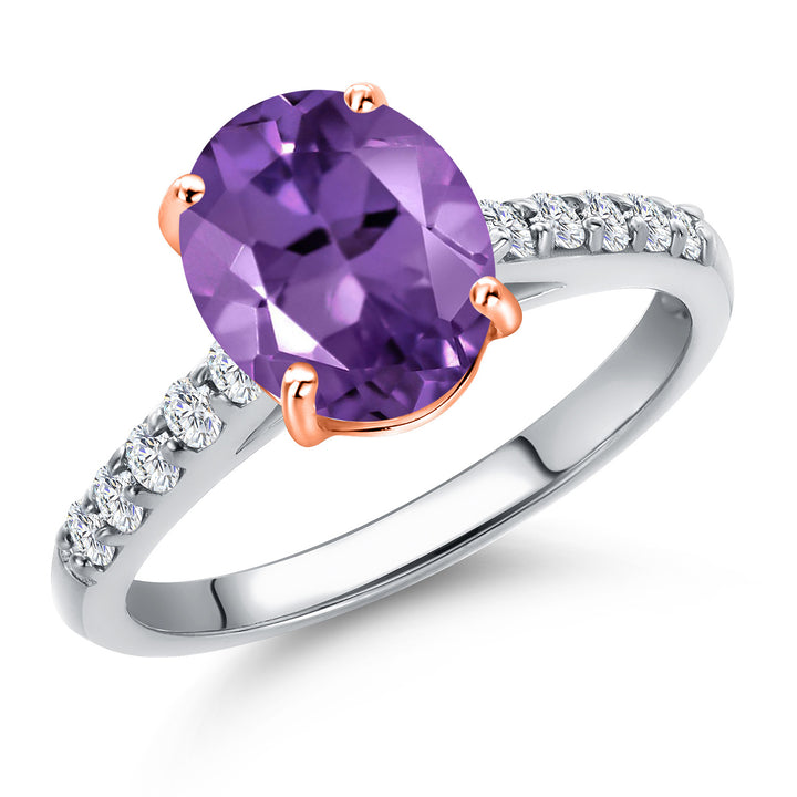 Amethyst - February_5_Ring in 10K Two Tone Gold