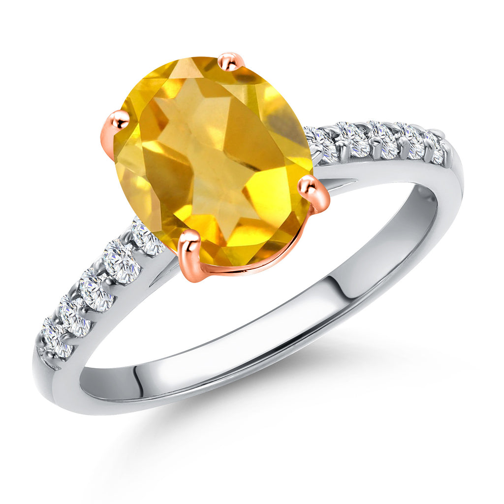 Citrine - November_9_Ring in 10K Two Tone Gold