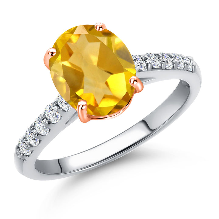 Citrine - November_9_Ring in 10K Two Tone Gold