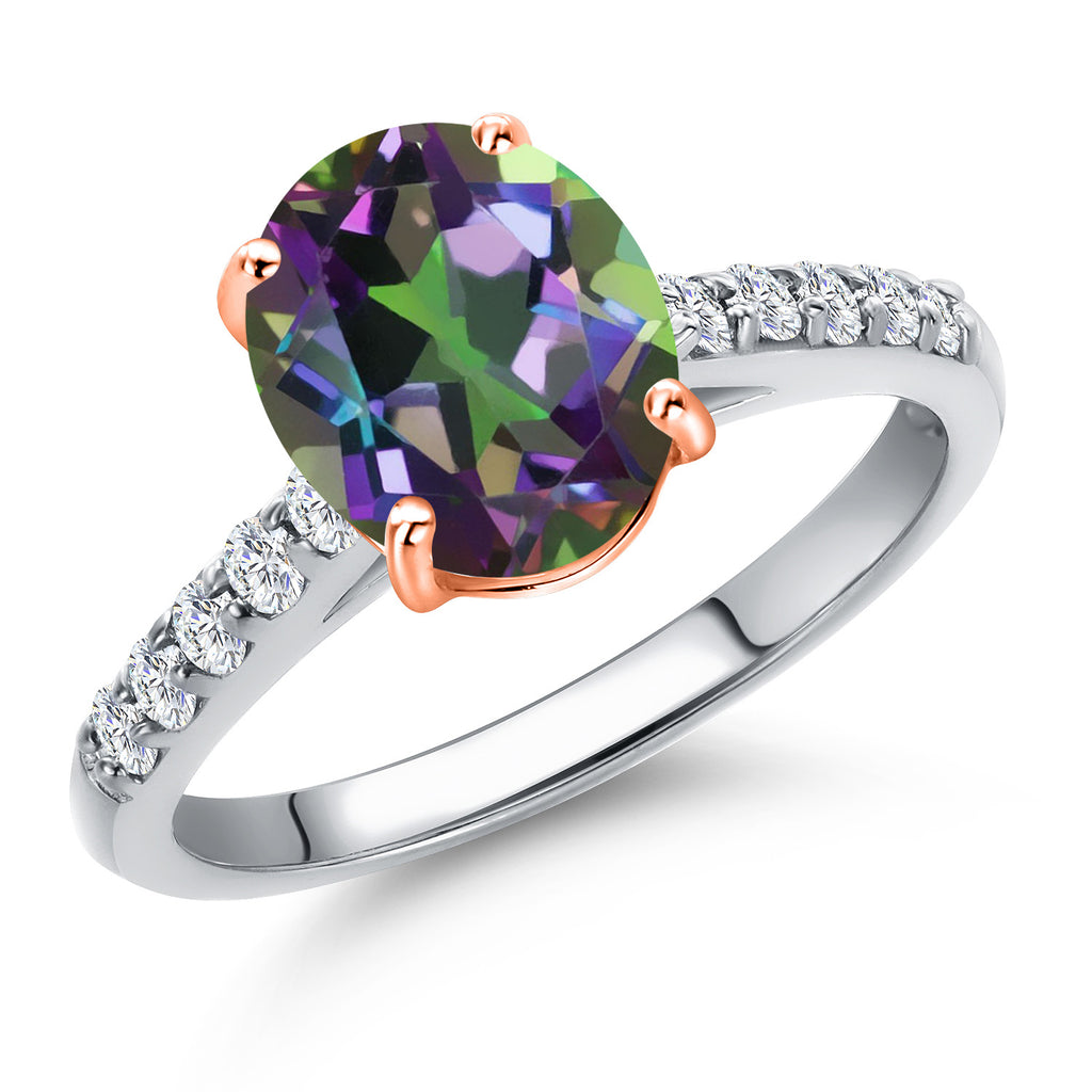 Green Mystic Topaz_9_Ring in 10K Two Tone Gold