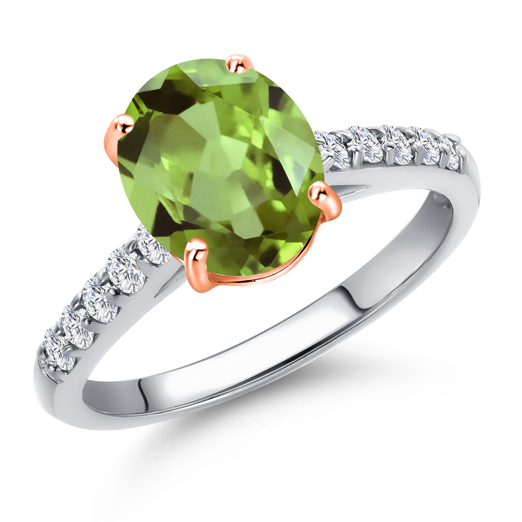 Peridot - August_6_Ring in 10K Two Tone Gold