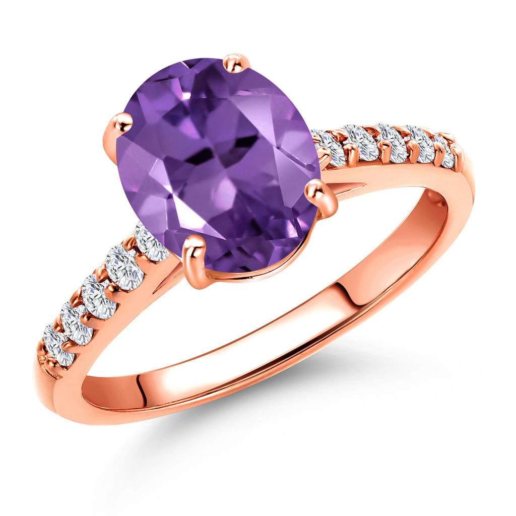 Amethyst - February_8_Ring in 10K Rose Gold