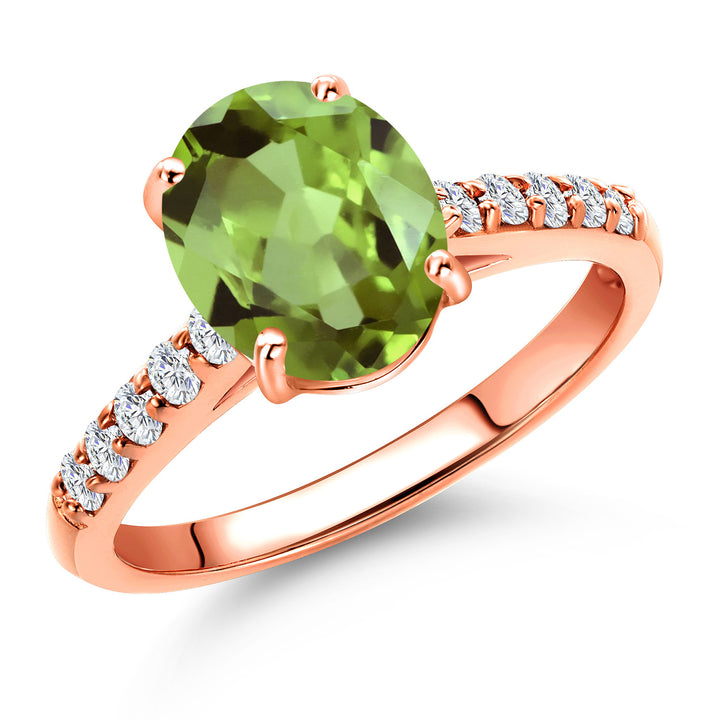 Peridot - August_5_Ring in 10K Rose Gold