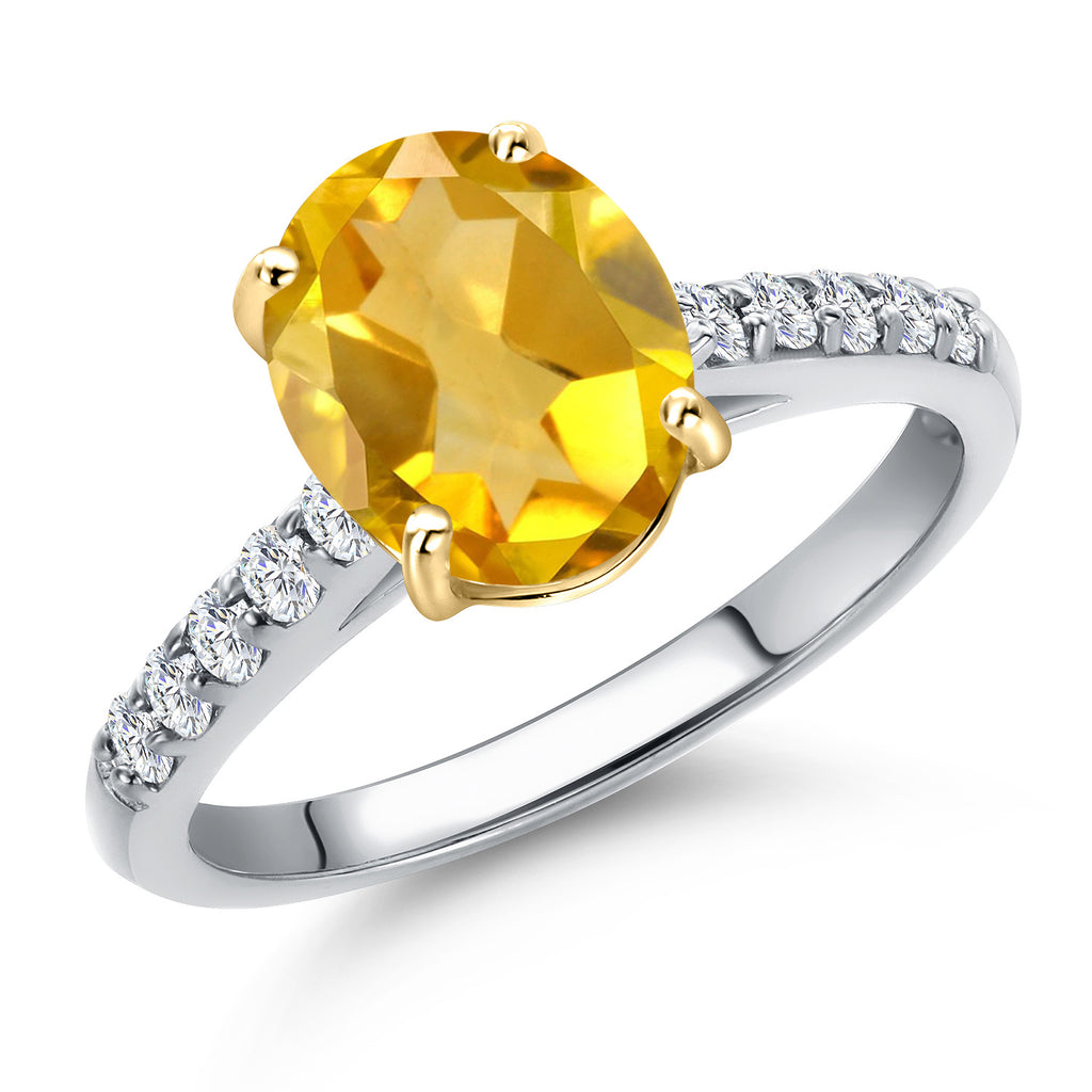 Citrine - November_6_Ring in 10K Two Tone Gold