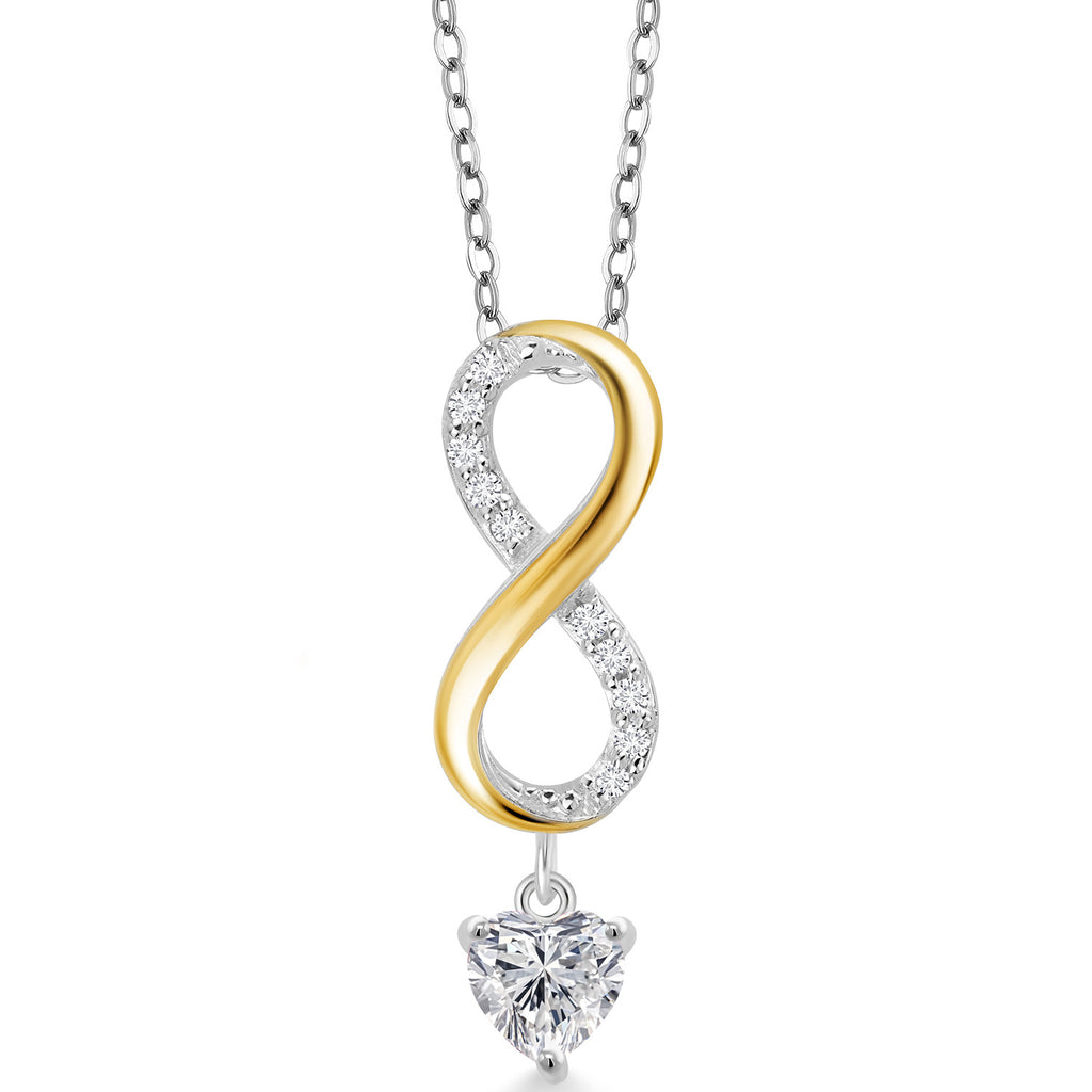 Pendant in 925 Sterling Silver and 10K Yellow Gold
