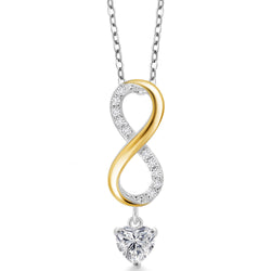 Pendant in 925 Sterling Silver and 10K Yellow Gold