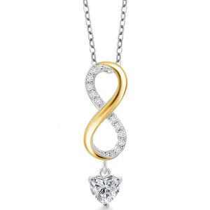 Pendant in 925 Sterling Silver and 10K Yellow Gold