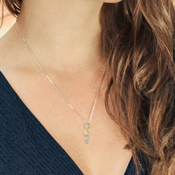 Pendant in 925 Sterling Silver and 10K Yellow Gold