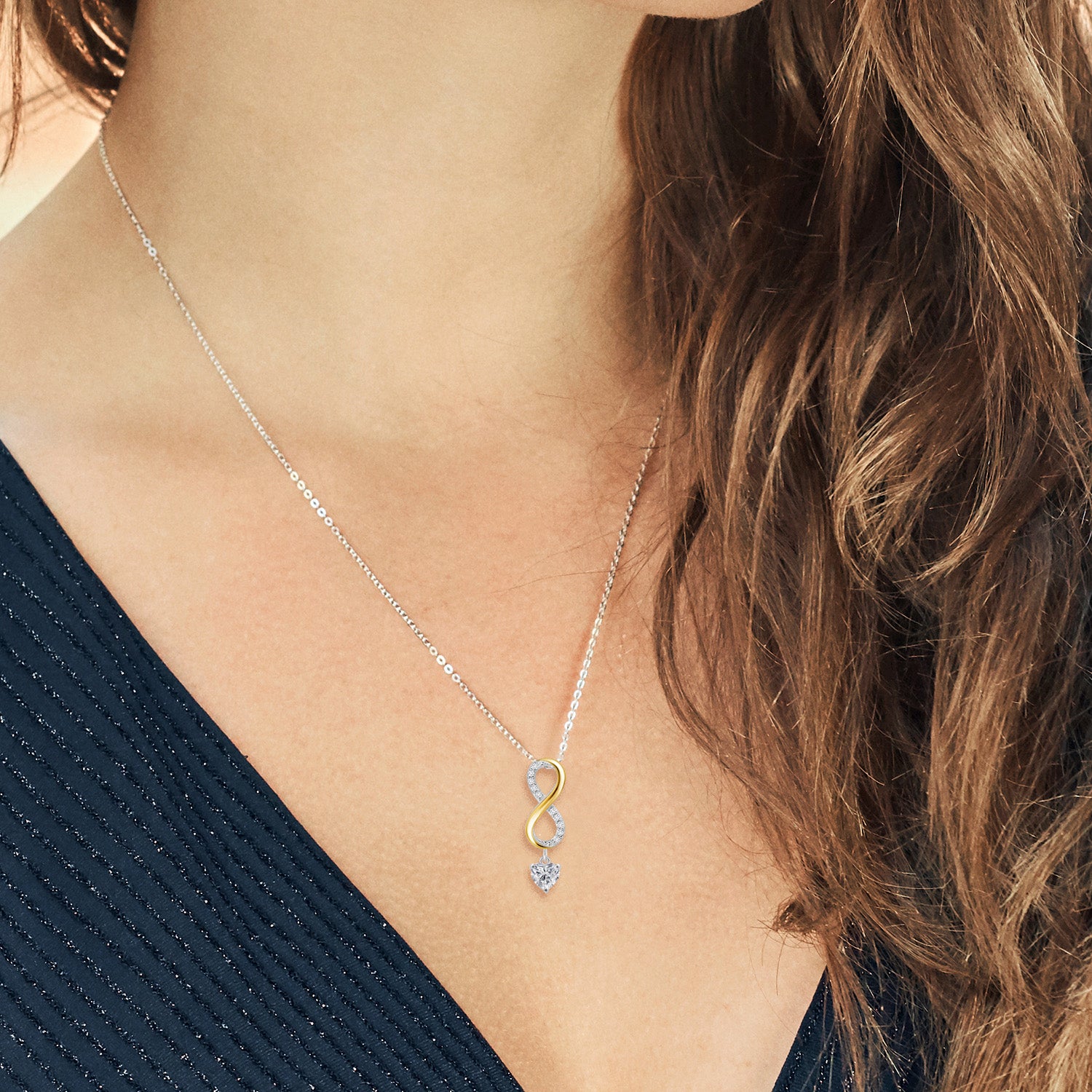 Pendant in 925 Sterling Silver and 10K Yellow Gold