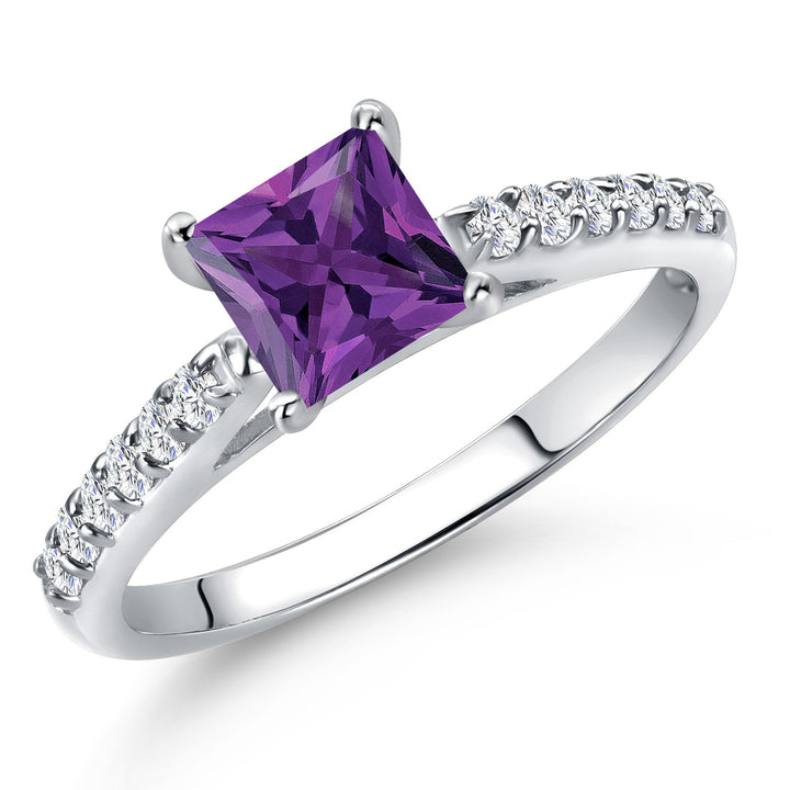 Amethyst - February_5_Ring in 10K White Gold