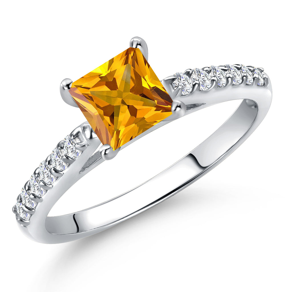 Citrine - November_7_Ring in 10K White Gold
