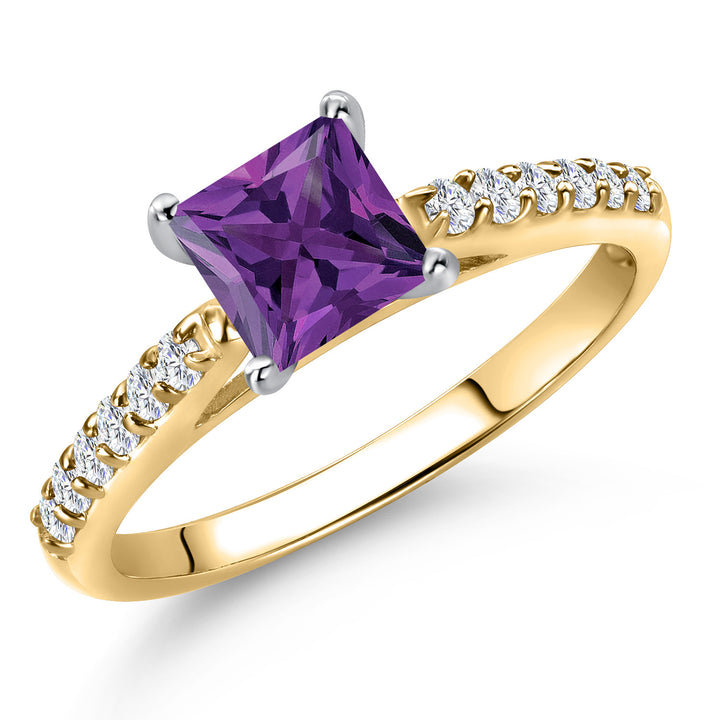 Amethyst - February_5_Ring in 10K Two Tone Gold