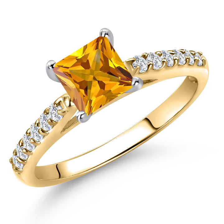 Citrine - November_5_Ring in 10K Two Tone Gold