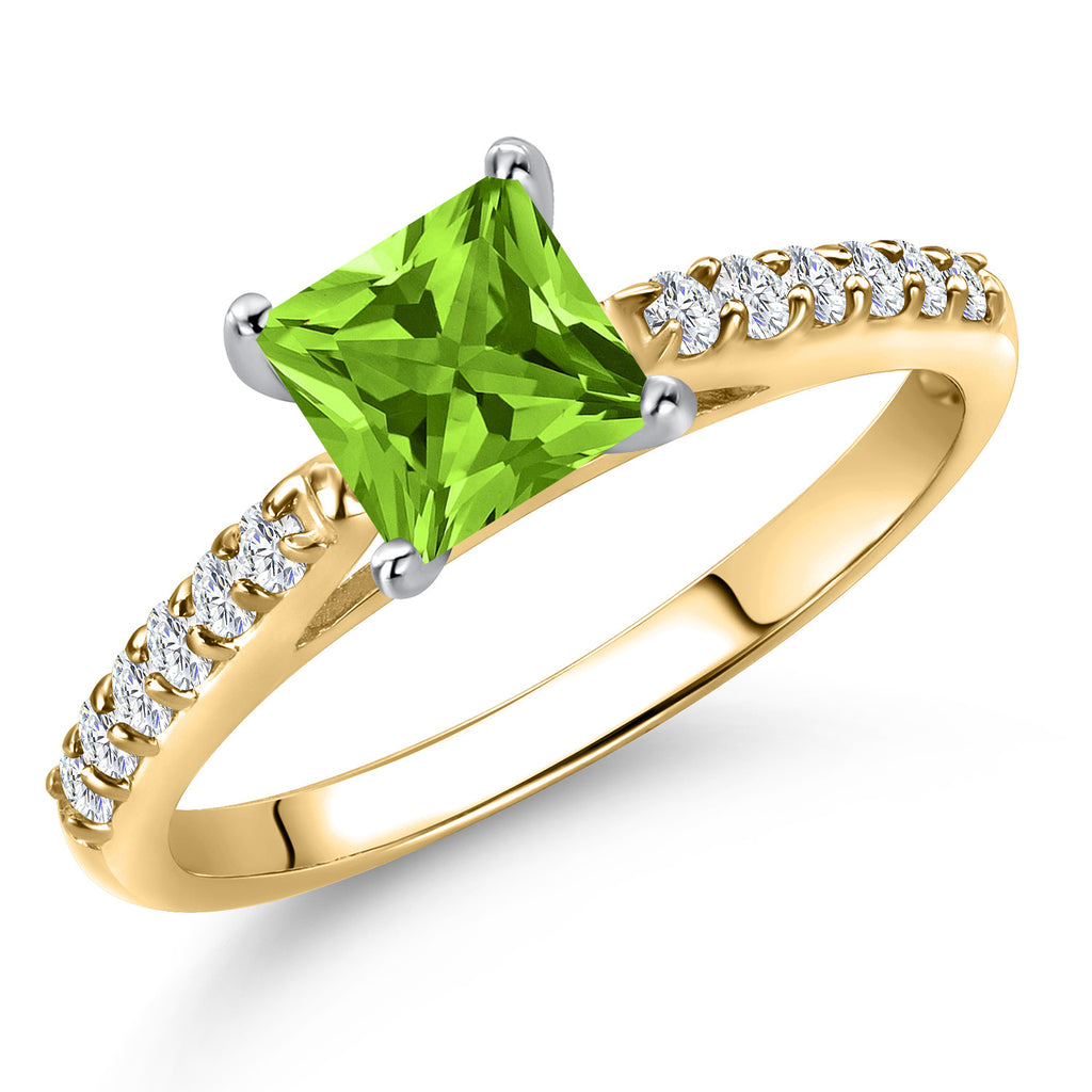 Peridot - August_8_Ring in 10K Two Tone Gold