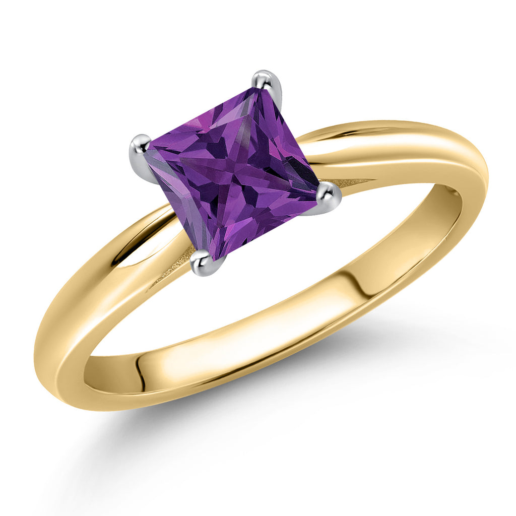 Amethyst - February_9_Ring in 10K Two Tone Gold