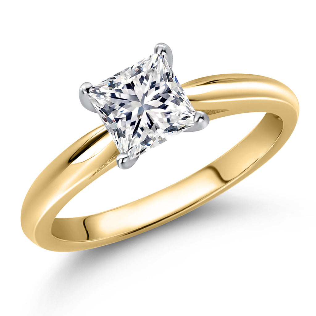 White Lab Grown Diamond - April_9_Ring in 10K Two Tone Gold