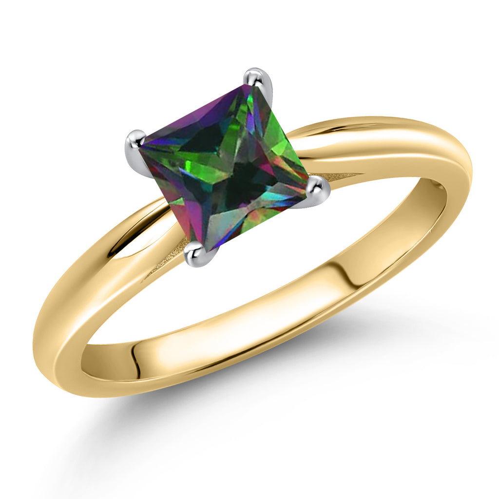 Green Mystic Topaz_9_Ring in 10K Two Tone Gold