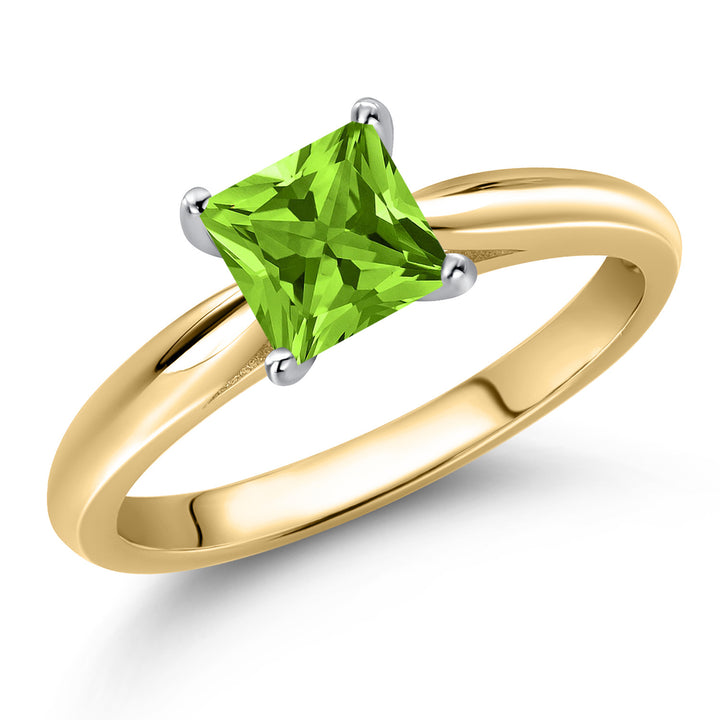 Peridot - August_5_Ring in 10K Two Tone Gold