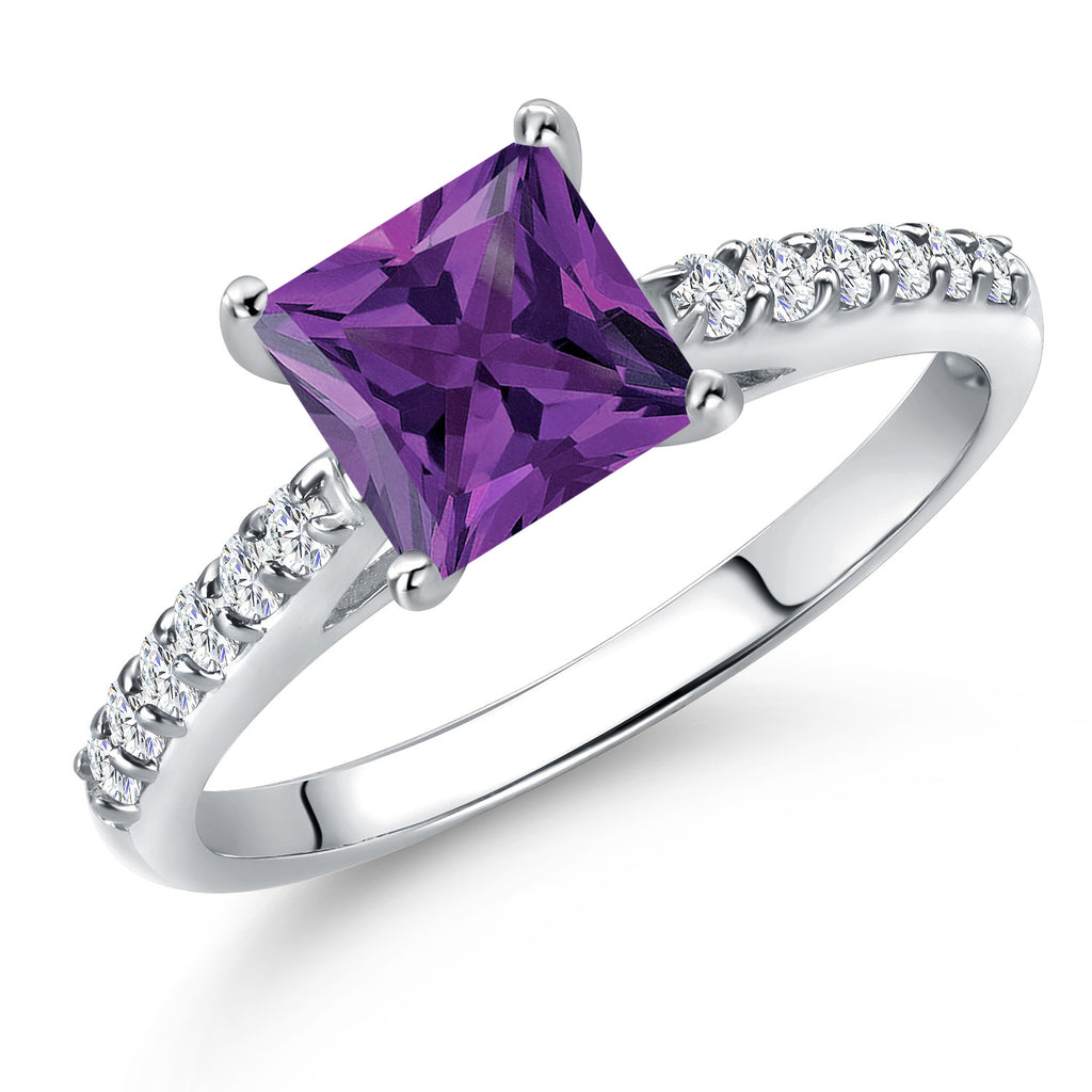 Amethyst - February_8_Ring in 10K White Gold