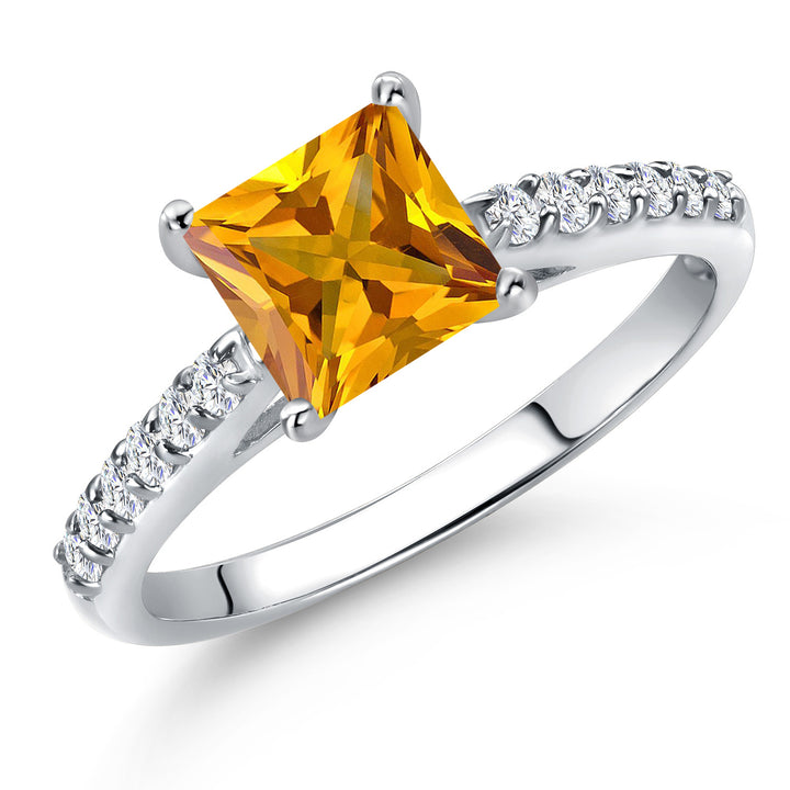 Citrine - November_5_Ring in 10K White Gold