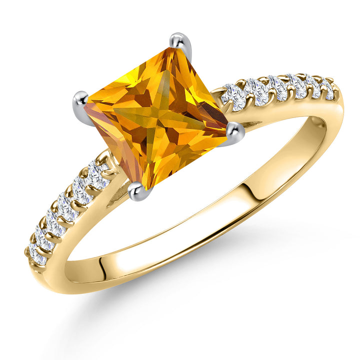 Citrine - November_5_Ring in 10K Two Tone Gold