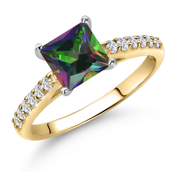 Green Mystic Topaz_5_Ring in 10K Two Tone Gold