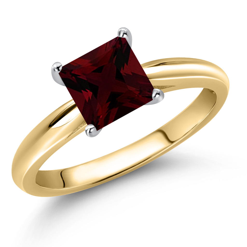 Garnet - January_7_Ring in 10K Two Tone Gold