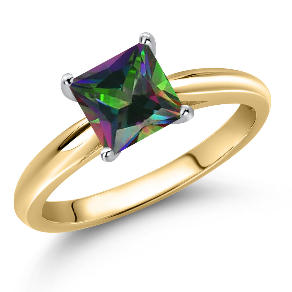 Green Mystic Topaz_9_Ring in 10K Two Tone Gold