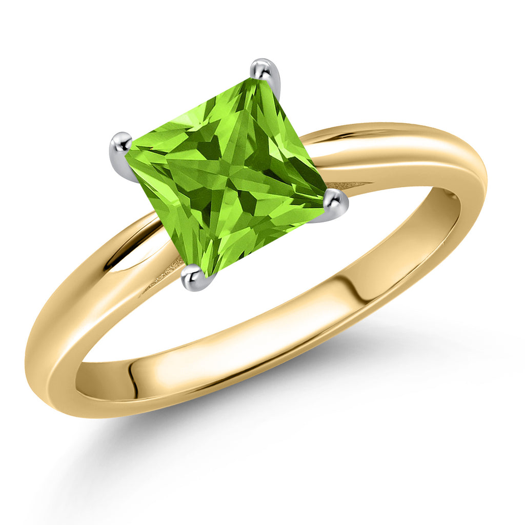 Peridot - August_8_Ring in 10K Two Tone Gold