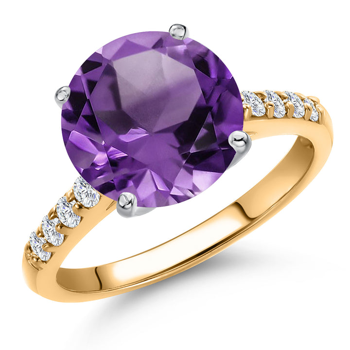 Amethyst - February_5_Ring in 10K Two Tone Gold
